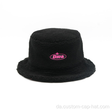 Brugerdefineret lambwool Bucket Cap Hat